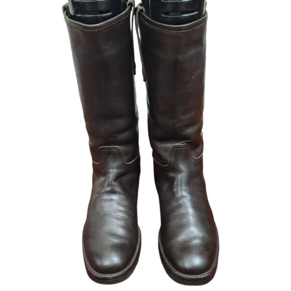 Gravati Mens Brown Leather Shearling Boots Size 9 Fur Lined Warm Winter Mid Calf - Picture 3 of 16